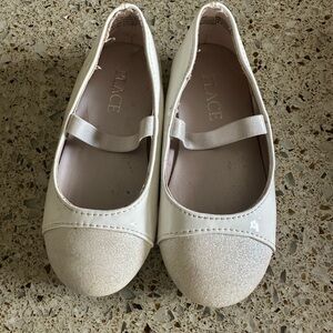 The Children's Place White Glitter Ballet Flats